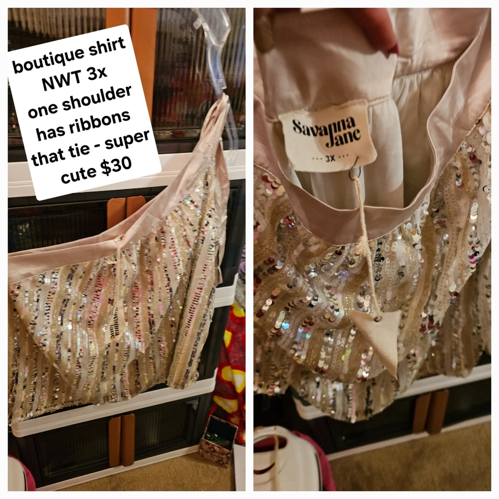 Sequin off shoulder top